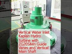 Turbine hydraulique Kaplan à entrée d'eau verticale avec vannes de guidage ZG20SiMn et arbre principal vertical