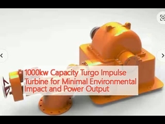 Turbine à impulsion turgo de 1000 kW de capacité pour un impact environnemental minimal et une puissance de sortie minimale