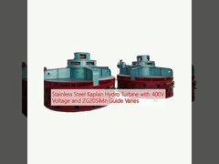 Turbine hydraulique Kaplan en acier inoxydable à tension de 400 V et à vannes de guidage ZG20SiMn