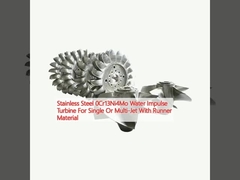 Turbine à impulsion d'eau en acier inoxydable 0Cr13Ni4Mo à jet unique ou multi-jet avec matériel de coureur