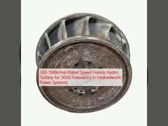 500-1500 r/min Vitesse nominale Turbine hydraulique Francis pour une fréquence de 50 Hz dans les systèmes hydroélectriques