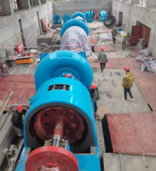 20-200m Tête en acier au carbone Casse en spirale Turbine hydraulique à turbine horizontale Francis