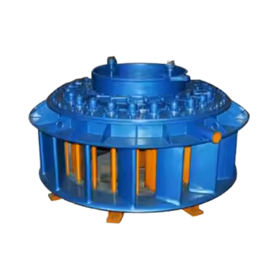 Turbine hydraulique Kaplan à entrée d'eau verticale avec matériau de guide ZG20SiMn et arbre principal vertical