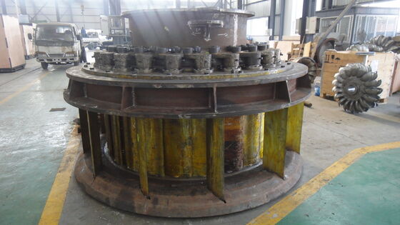 Turbine hydro Kaplan avec aubes directrices réglables, pale en acier inoxydable et tension de générateur de 6300V pour une production d'énergie hydroélectrique efficace