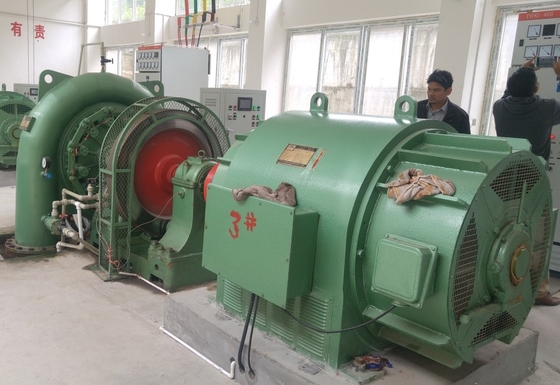 turbos-générateur hydrauliques sans brosse de 350kw Mini Hydroelectric Generator 400v