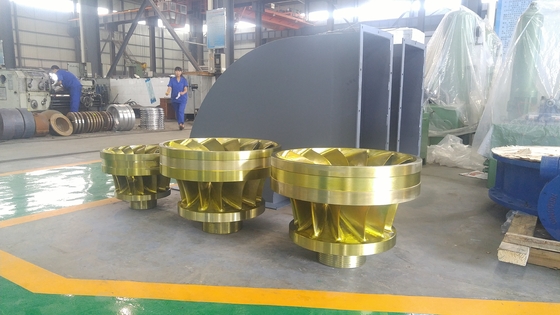 Turbine hydraulique horizontale à tête d'eau de 57 m, facile à installer et à faible hauteur de tête