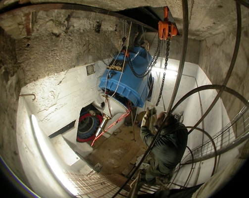 Système de production d'énergie hydroélectrique à haute puissance équipé d'un diamètre de coureur de 1,30 m