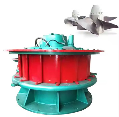 Blades CNC en acier inoxydable Turbine hydraulique Kaplan avec 4-12 numéro de vanne de guidage et roulement de refroidissement huile-eau