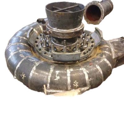 Turbine hydraulique Francis avec boîtier en spirale en acier au carbone Q345, tête nominale 50 M-120m et puissance de sortie de 50 kW à 5000 kW